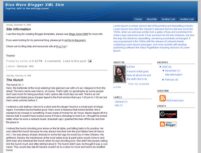 Free Blogger XML Theme
