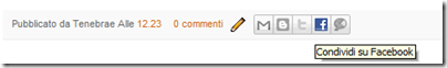 Condivisione post su Blogger