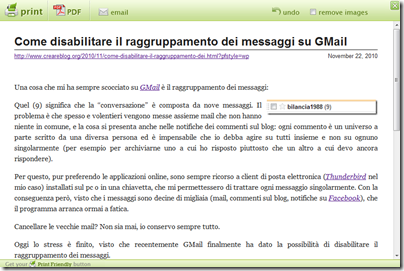 PrintFriendly su Blogger